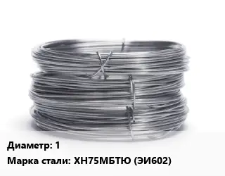 Проволока нержавеющая 1 Сталь: ХН75МБТЮ (ЭИ602)